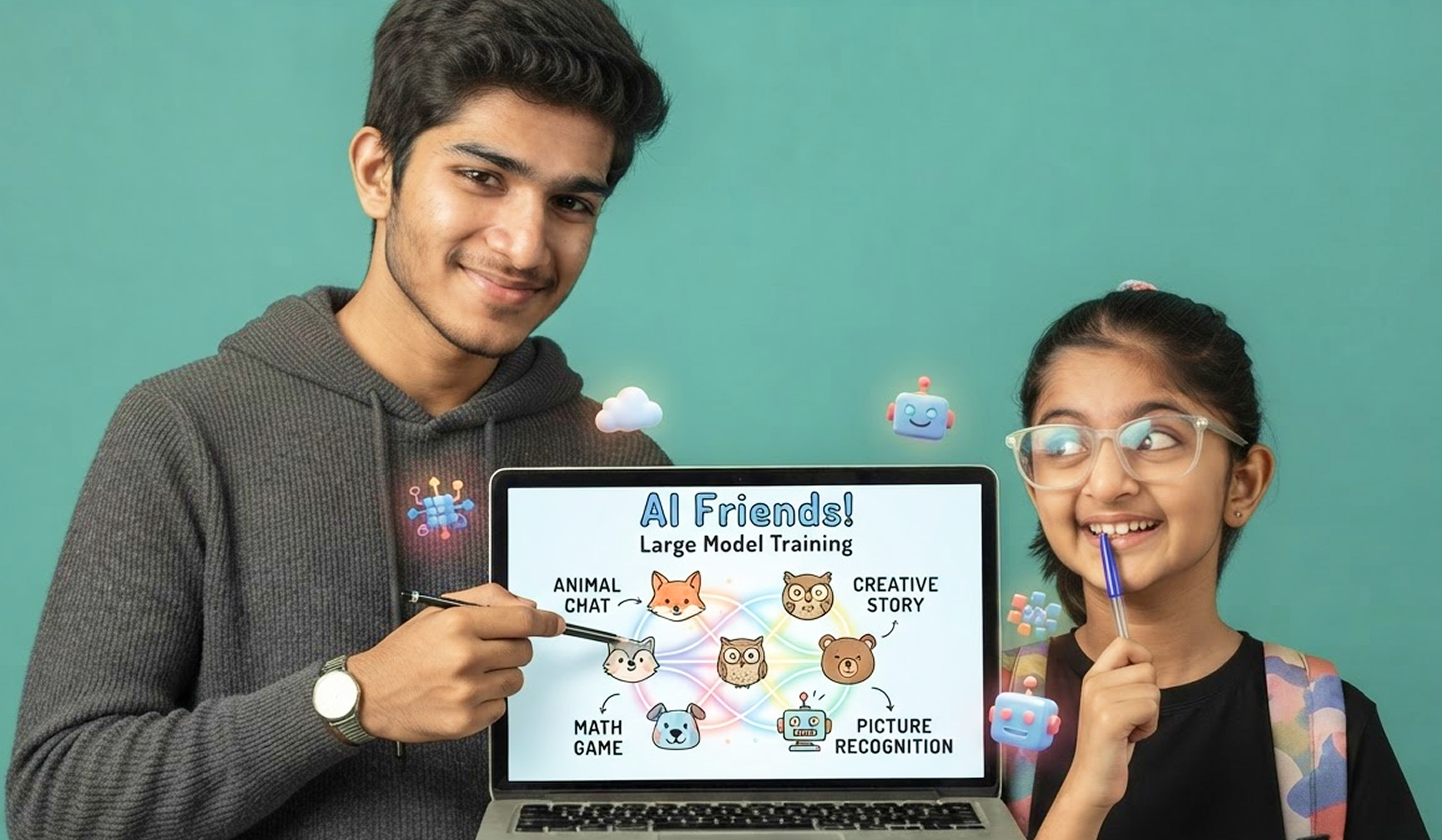 Children learning with AI